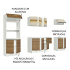 Cozinha Completa 100% Mdf Madesa Smart 250 Cm Modulada Com Ba