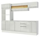 Cozinha Completa 100% Mdf Madesa Smart 250 Cm Modulada Com Ba