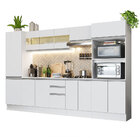 Cozinha Completa 100% Mdf Madesa Smart 300 Cm Modulada Com Ar