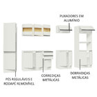 Cozinha Completa 100% Mdf Madesa Smart 300 Cm Modulada Com Ar