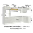 Cozinha Completa 100% Mdf Madesa Smart Modulada De Canto - Fr