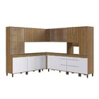 Cozinha Completa 10 Peças Com Cristaleira E Aéreo Com Vidros