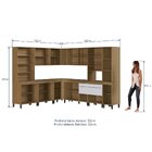 Cozinha Completa 10 Peças Com Cristaleira E Aéreo Com Vidros