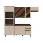 Cozinha Completa 10 Portas 2 Gavetas Com Vidro 100% Mdf Ce798