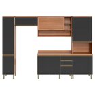 Cozinha Completa 10 Portas 3 Gavetas Com Armário E Balcão Mac