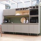 Cozinha Completa 10 Portas 4 Prateleiras One Gralar Verde Bel