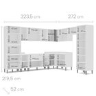 Cozinha Completa 11 Módulos 17 Portas 6 Gavetas Fettuccine  B