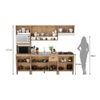 Cozinha Completa 11 Portas 1 Gaveta Com Bancada Torino Mel/pe