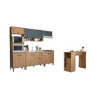 Cozinha Completa 11 Portas 1 Gaveta Com Bancada Torino Mel/pe