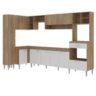 Cozinha Completa 11 Portas 1 Gaveta Com Tampo Inova  Carvalho