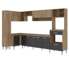 Cozinha Completa 11 Portas 1 Gaveta Com Tampo Inova  Carvalho