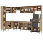 Cozinha Completa 11 Portas 1 Gaveta Com Tampo Inova  Carvalho