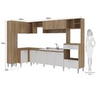 Cozinha Completa 11 Portas 1 Gaveta Sem Tampo Inova  Carvalho