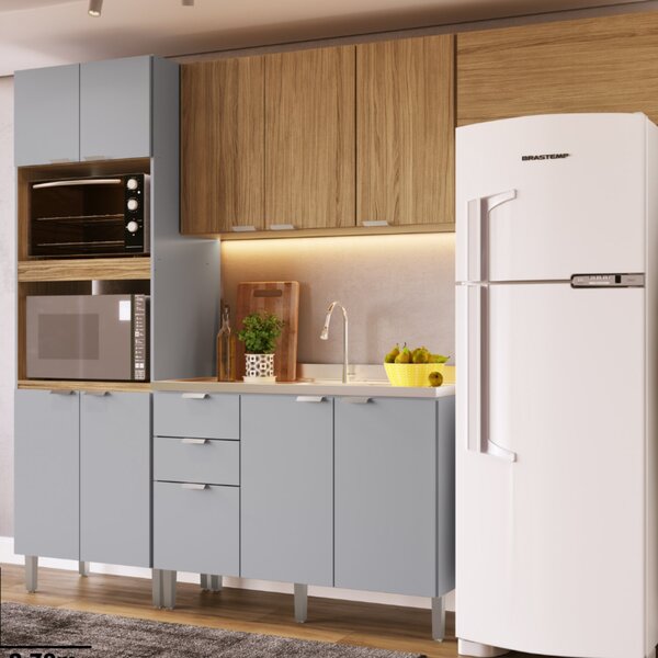 Cozinha Completa 11 Portas 2 Gavetas 2 Nichos Para Forno Hera