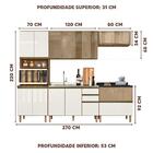 Cozinha Completa 11 Portas 4 Gavetas 100% Mdf Vidro Reflecta