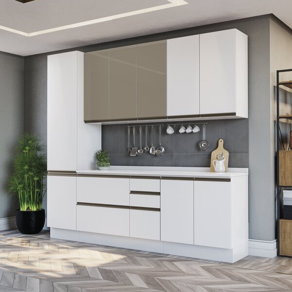 Cozinha Completa 11 Portas 4 Gavetas  Branco