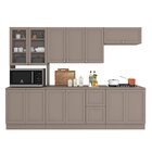 Cozinha Completa 12 Portas 2 Gavetas 1 Nicho Para Forno Fumê