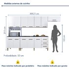 Cozinha Completa 12 Portas 3 Gavetas Atenas  Branco