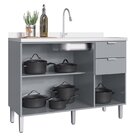 Cozinha Completa 14 Portas 2 Gavetas 2 Nichos Para Forno Hera