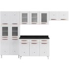 Cozinha Completa 14 Portas 3 Gavetas 5 Vidros Mirage New  Bra