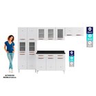 Cozinha Completa 14 Portas 3 Gavetas 5 Vidros Mirage New  Bra