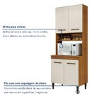 Cozinha Completa 14 Portas 3 Gavetas Atenas  Nature/off White