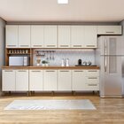 Cozinha Completa 14 Portas 3 Gavetas Atenas  Nature/off White