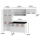 Cozinha Completa 1 Paneleiro 2 Armários Portas De Correr 1 Ba