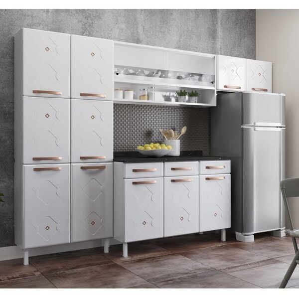 Cozinha Completa 1 Paneleiro 2 Armários Portas De Correr 1 Ba