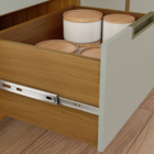 Cozinha Completa com Bancadas Torre e Armário Aéreo 2,68m MDF Freijó e Off White Turquesa Nesher