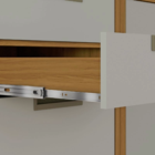 Cozinha Completa com Bancadas Torre e Armário Aéreo 2,68m MDF Freijó e Off White Turquesa Nesher