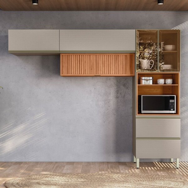 Cozinha Completa 270cm Aéreo Rpd Pnl 3 Peças Proença Nogueira