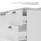 Cozinha Completa 280cm Com Tampo 4 Peças Pérola Yescasa Branco