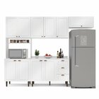 Cozinha Completa 280cm Com Tampo 4 Peças Pérola Yescasa Branco