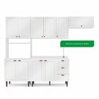 Cozinha Completa 280cm Com Tampo 4 Peças Pérola Yescasa Branco