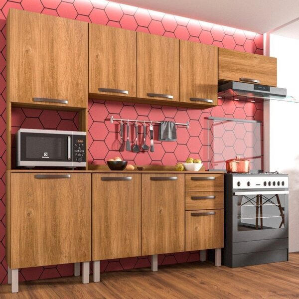 Cozinha Completa 2 Armário Aéreo 1 Paneleiro 1 Balcão Bella S