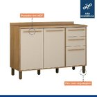 Cozinha Completa 2 Armários Aéreos, 2 Balcões E 1 Paneleiro S