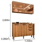 Cozinha Completa 2 Peças 5 Portas 2 Gavetas Bella Sallêto Móv