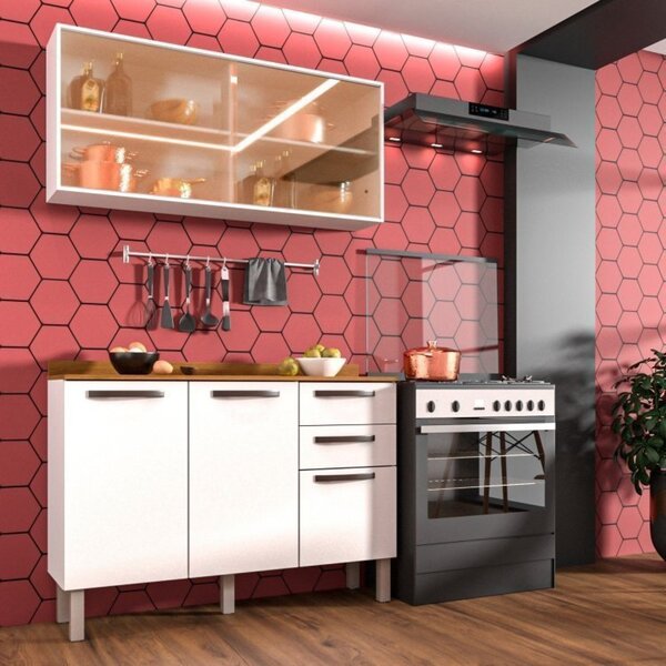 Cozinha Completa 2 Peças 5 Portas 2 Gavetas Bella Sallêto Móv