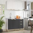 Cozinha Completa 2 Peças Americana Multimóveis 5923 Branco/gr