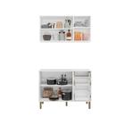 Cozinha Completa 2 Peças Americana Multimóveis 5923 Branco/gr