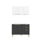 Cozinha Completa 2 Peças Americana Multimóveis 5923 Branco/gr