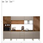 Cozinha Completa 330cm X 218,5cm Aéreo Mdf Pnl E Crt 6 Peças