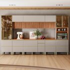 Cozinha Completa 370cm X 218,5cm Aéreo Mdf Tq E Crt 8 Peças P