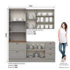 Cozinha Completa 3 Peças 100% Mdf Com Torre Quente Americana