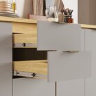 Cozinha Completa 3 Peças 100% Mdf Ibiza Louro Freijó/cinza