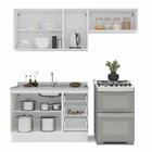 Cozinha Completa 3 Peças 224,5cm X 200cm Amara Branco/verde O