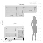 Cozinha Completa 3 Peças 224,5cm X 200cm Meena Branco