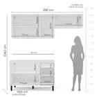 Cozinha Completa 3 Peças 224,5cm X 200cm Meena Branco