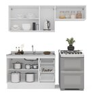 Cozinha Completa 3 Peças 224,5cm X 200cm Meena Branco/verde O